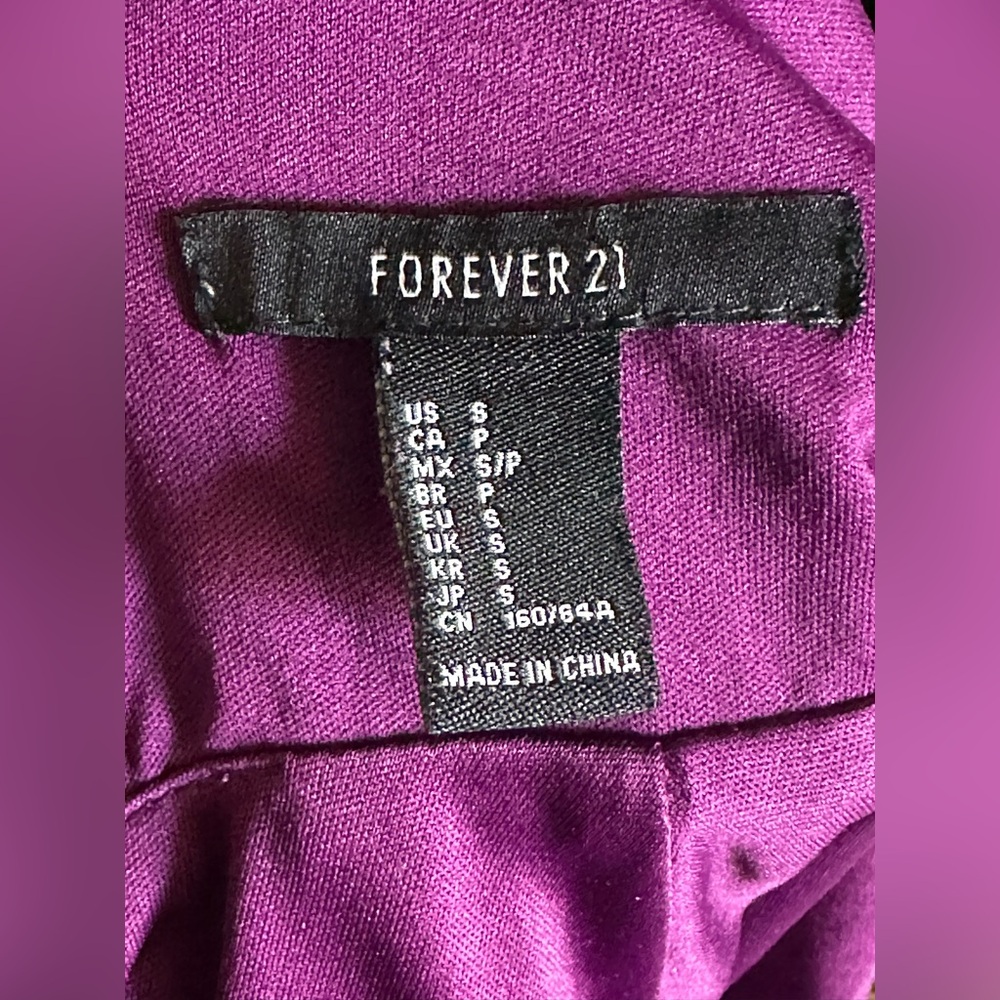 Forever 21 Women Purple  Backless Mini Dress Size Small - Picture 7 of 8